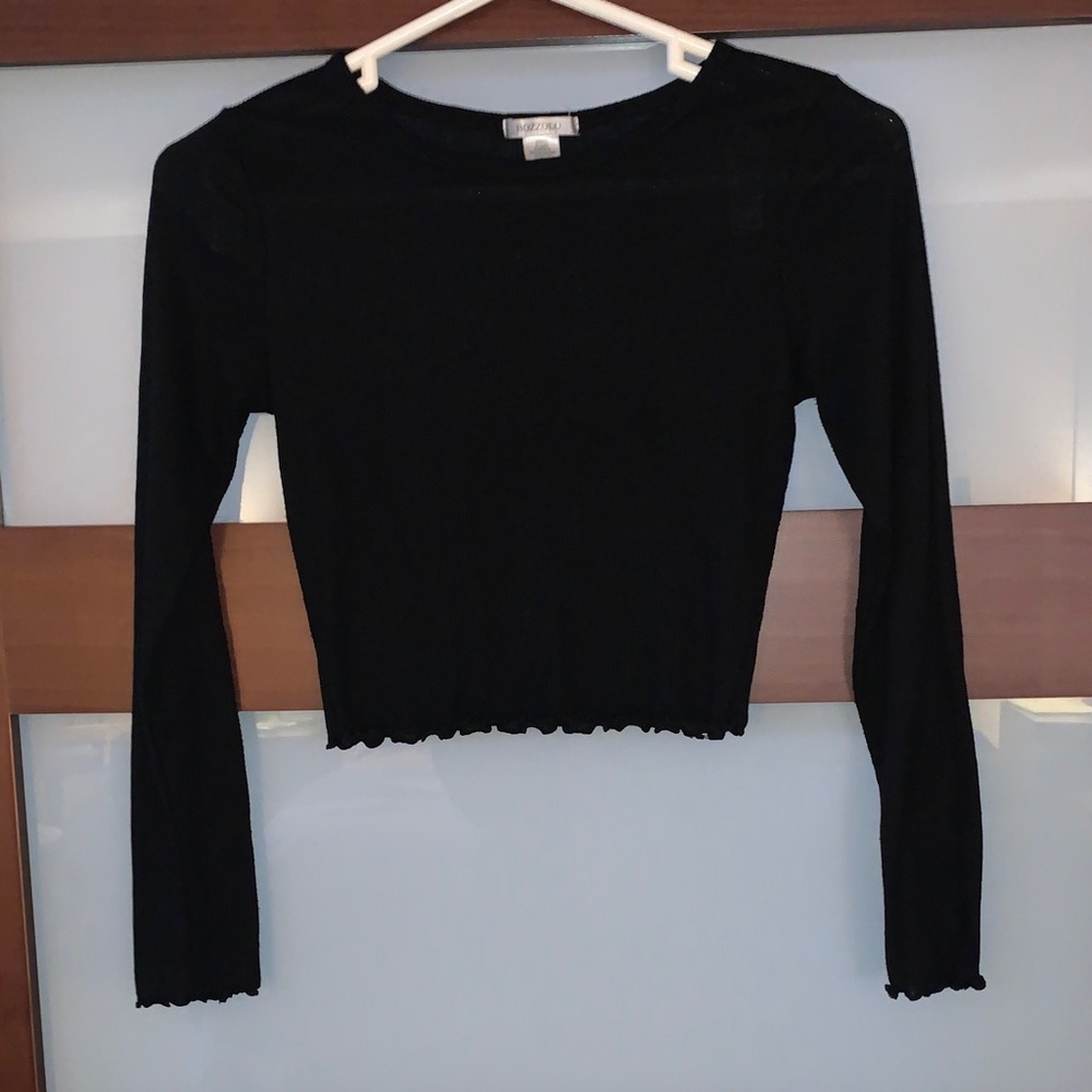 Bozzolo Long Sleeve Crop Top Size Small